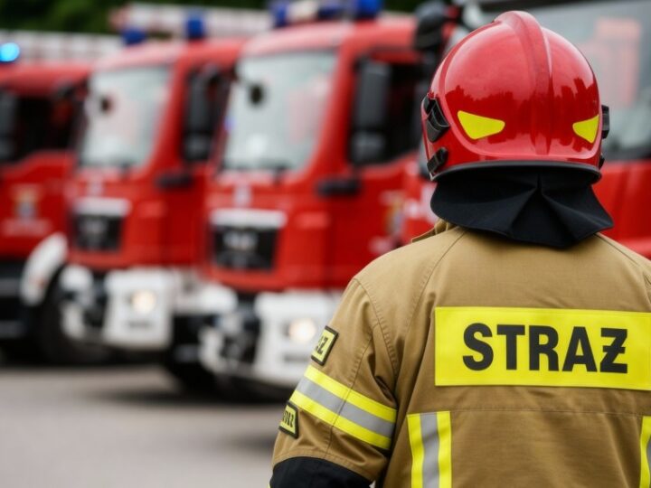 Drużyna OSP KSRG Konin-Chorzeń zdobywa 17. piętro w Poznaniu w sportowej rywalizacji