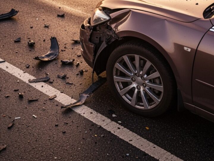 Droga w Główiewie znów otwarta po wypadku z trzema pojazdami