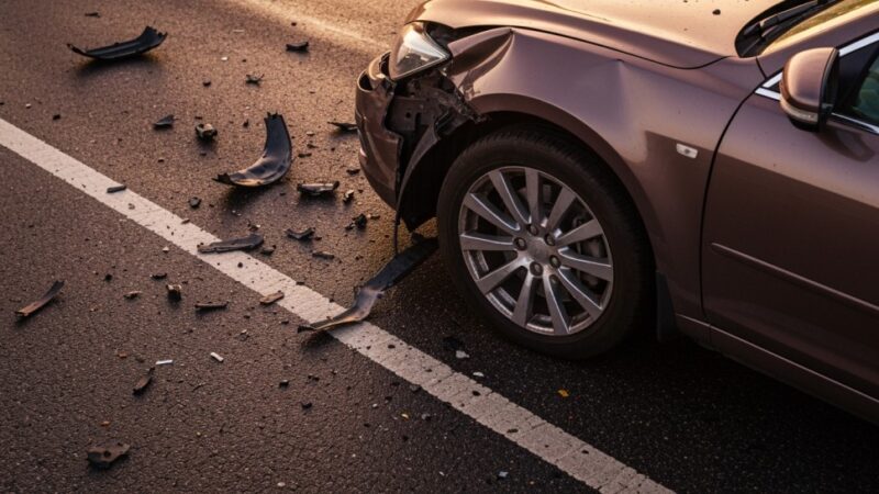 Droga w Główiewie znów otwarta po wypadku z trzema pojazdami