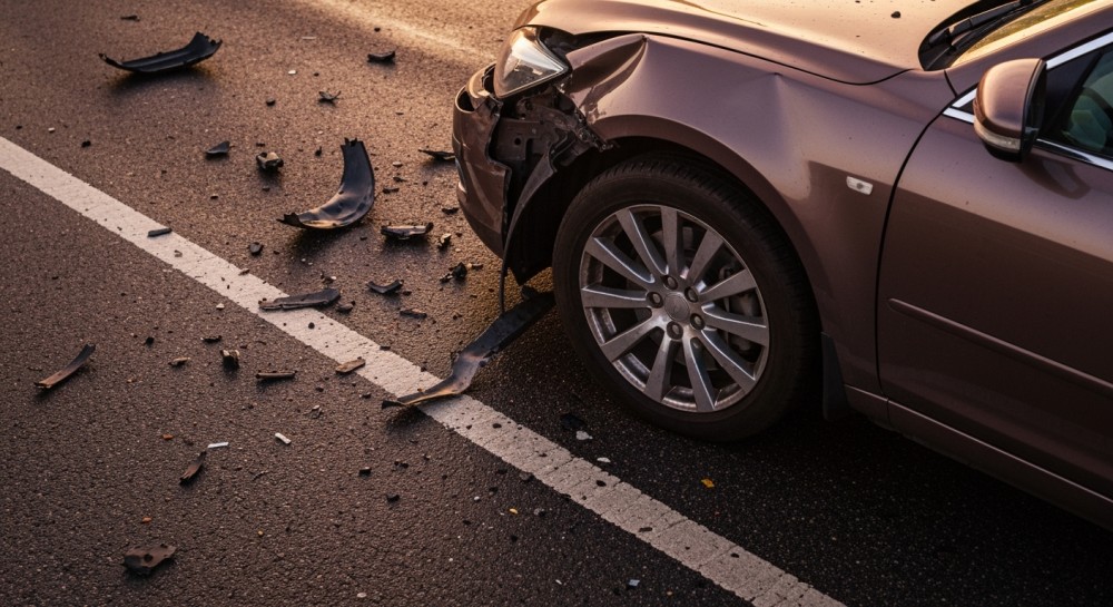 Droga w Główiewie znów otwarta po wypadku z trzema pojazdami