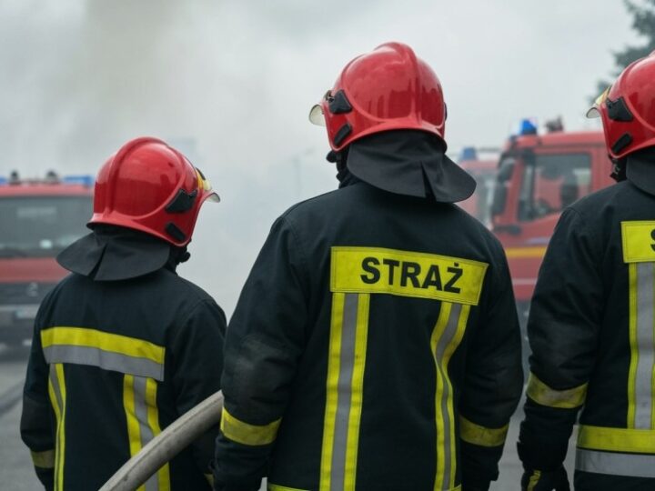 Ewakuacja mieszkańców Konina po pożarze w wieżowcu