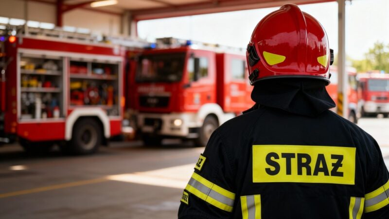 Zawalenie stropów w Koninie: strażacy w akcji ratunkowej