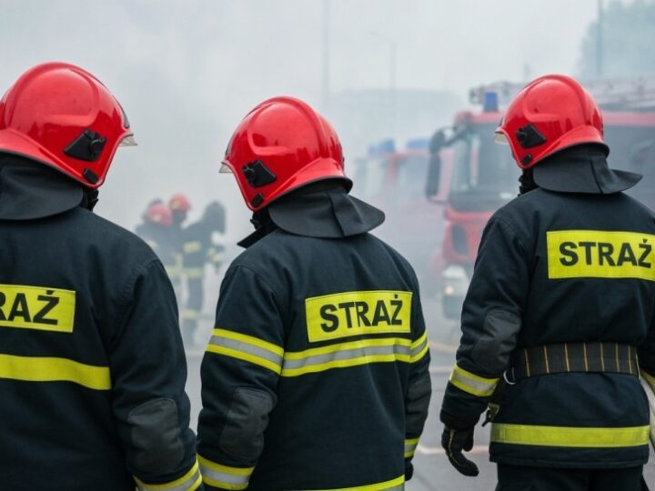 Pożar poddasza w Koninie: strażacy ratują życie i mienie