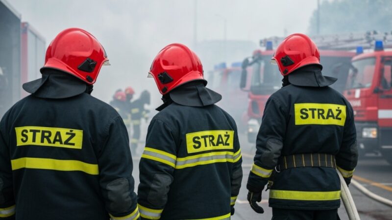 Pożar poddasza w Koninie: strażacy ratują życie i mienie