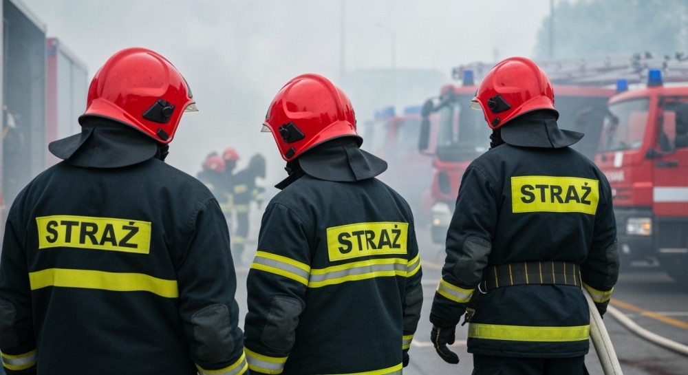 Pożar poddasza w Koninie: strażacy ratują życie i mienie